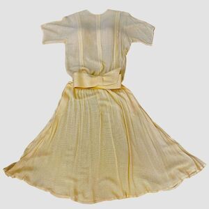 Vtg SYBIL 3pc Skirt/Blouse/Belt Cotton Mesh Elastic SelfBelt Full Midi Sz 8 USA